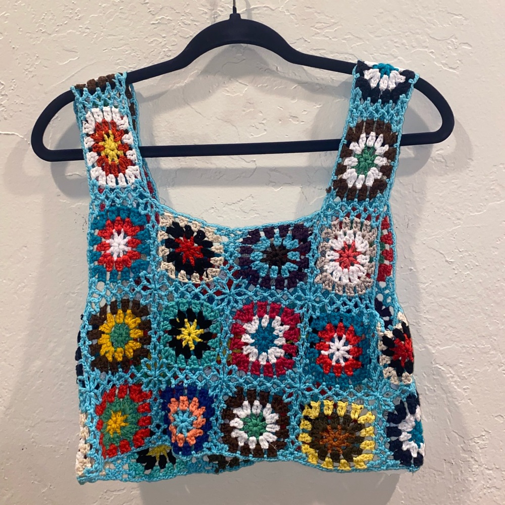 Altar’d State knit multicolored crop top